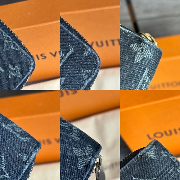 🌸RARE Louis Vuitton Black Denim Monogram Zippy Wallet🌸 - Picture 7 of 16